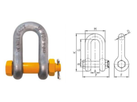 S6級螺栓銷軸式D形卸扣(JSB) BOLT TYPE DEE SHACKLES (JSB)