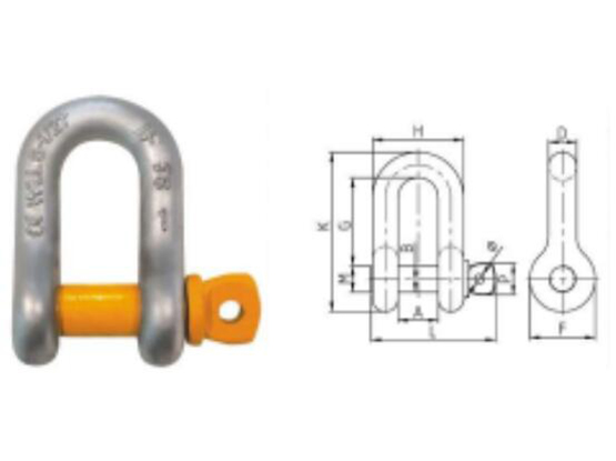 S6級(jí)螺紋銷軸式D形卸扣(JS) SCREW PIN DEE SHACKLES (JS)