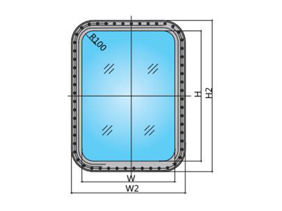 A60級防火矩形窗A60 FIREPROOF RECTANGULAR WINDOW